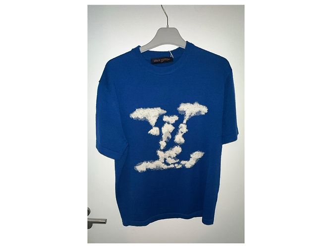 Haut Louis Vuitton Cloud - Laine Bleu - vue 6