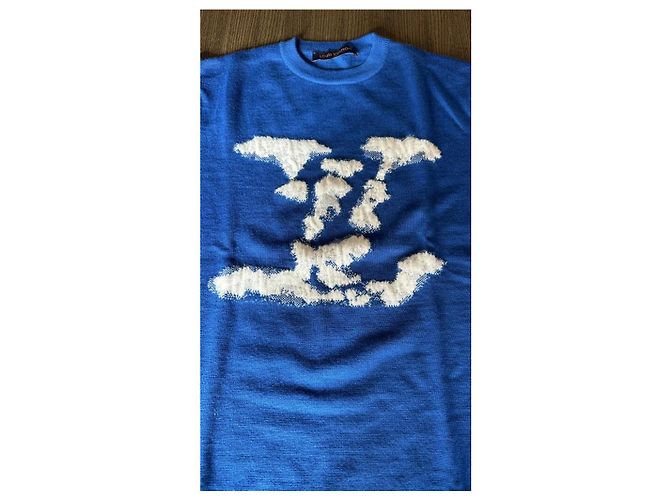 Haut Louis Vuitton Cloud - Laine Bleu - vue 9
