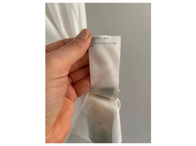 T-shirt classico Louis Vuitton in cotone bianco - vista 10