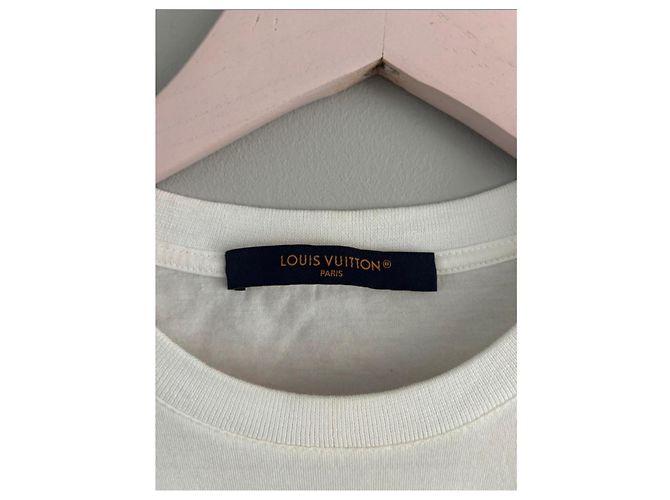 T-shirt classico Louis Vuitton in cotone bianco - vista 3