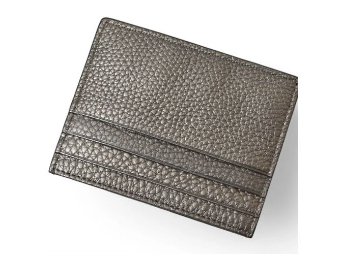 Baguette Fendi Metallic Graue Leder-Kartenetui Metallisch - Ansicht 4