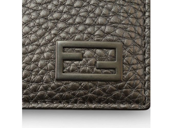 Baguette Fendi Metallic Graue Leder-Kartenetui Metallisch - Ansicht 5