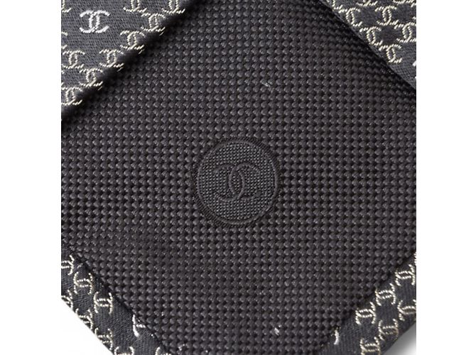 Chanel Black Silk Cravat - view 6