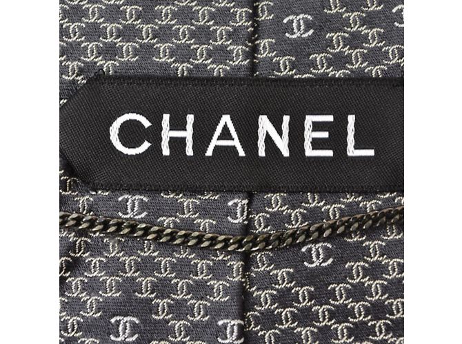 Chanel Black Silk Cravat - view 7