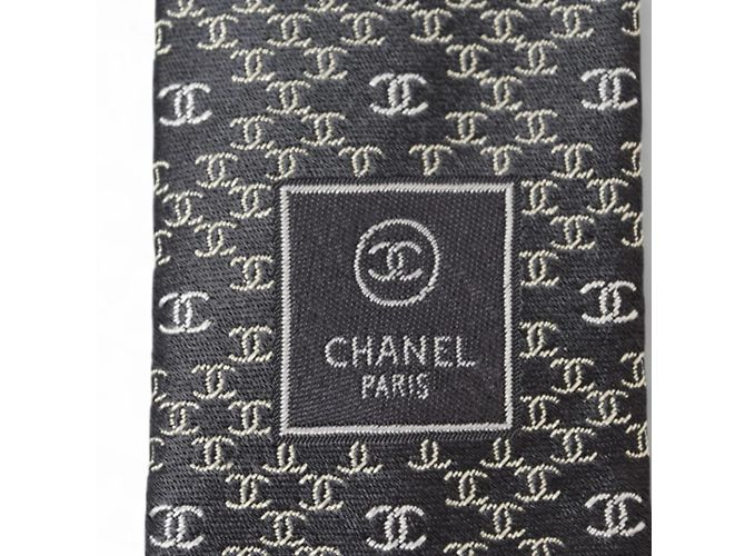 Chanel Black Silk Cravat - view 8