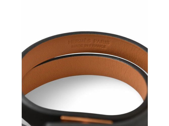 Hermès Bracciale Hermes Kelly in oro nero e rosa D'oro - vista 3