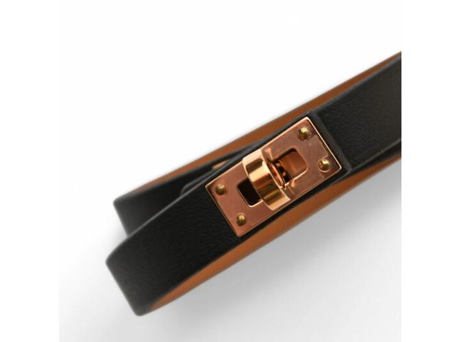 Hermès Bracciale Hermes Kelly in oro nero e rosa D'oro - vista 5
