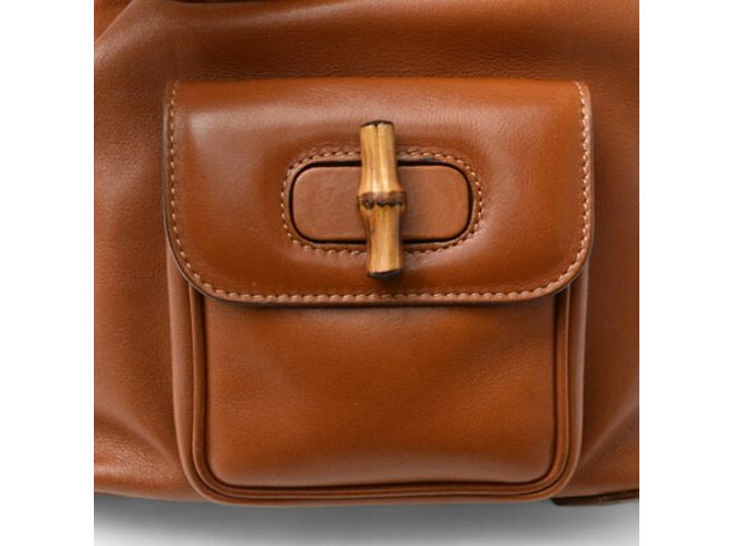 Gucci Mini Leder-Rucksack Braun - Ansicht 12