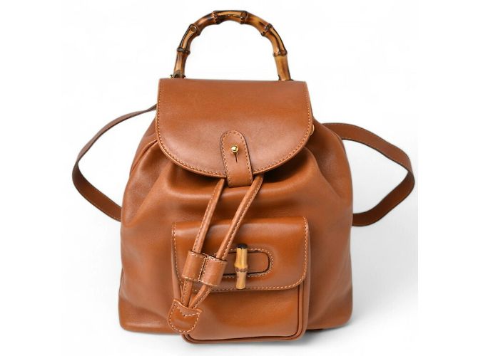 Gucci Mini Leder-Rucksack Braun - Ansicht 2