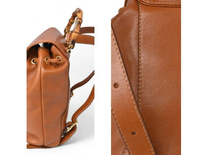 Gucci Mini Leder-Rucksack Braun - Ansicht 3