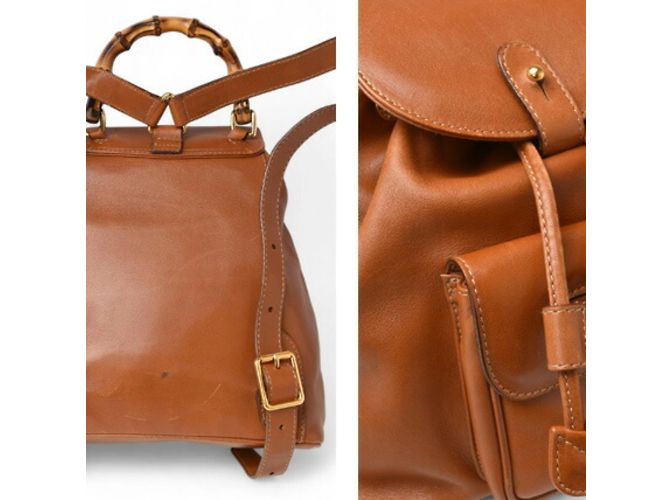 Gucci Mini Leder-Rucksack Braun - Ansicht 4