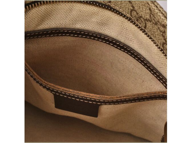 Borsa Messenger Gucci GG Plus Marrone Beige - vista 11