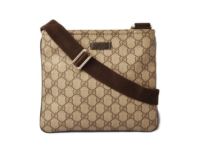 Borsa Messenger Gucci GG Plus Marrone Beige - vista 2