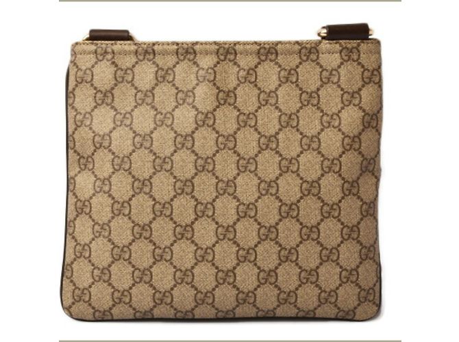 Borsa Messenger Gucci GG Plus Marrone Beige - vista 5
