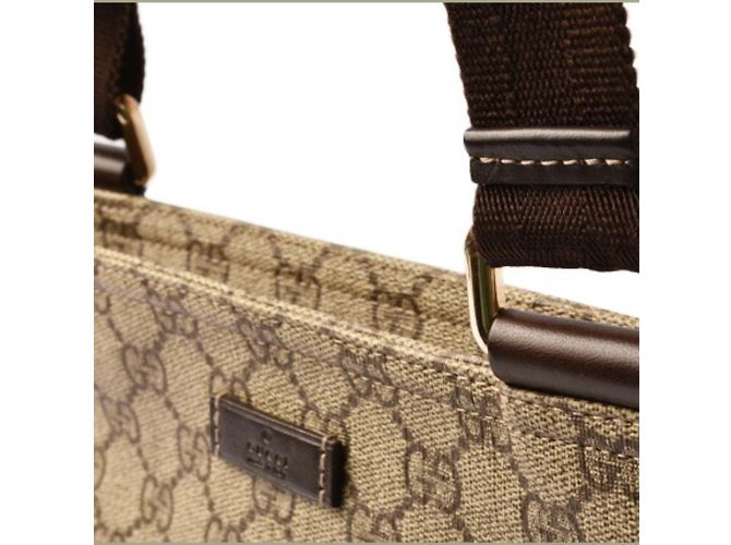 Borsa Messenger Gucci GG Plus Marrone Beige - vista 6