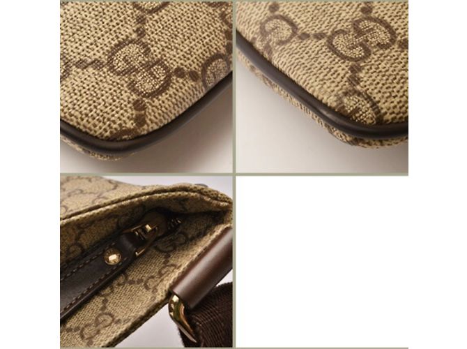 Borsa Messenger Gucci GG Plus Marrone Beige - vista 8