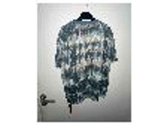 Camiseta Amiri estampada Tie & Dye Azul/Branco - vista 4