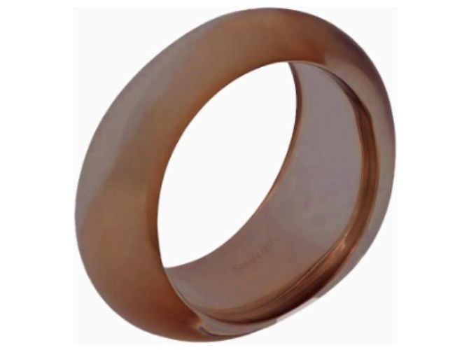 Yves Saint Laurent Bracciale Dôme in Resina Marrone - vista 4