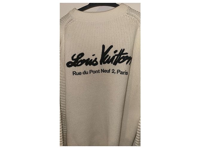 Pull Louis Vuitton Rue du Pont Neuf Blanco Blanco roto - vista 8
