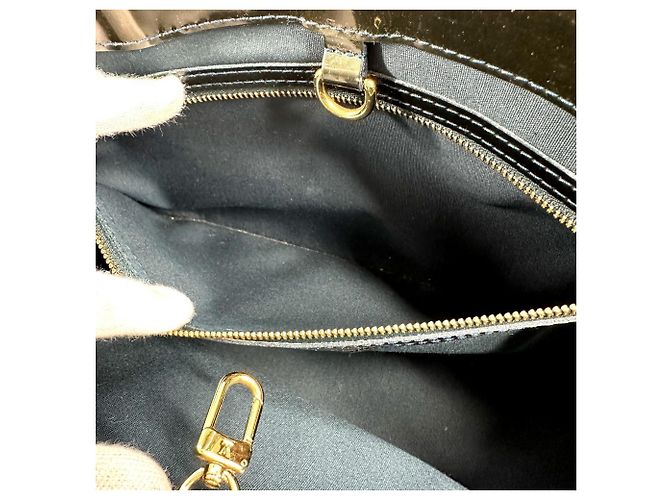 Borsa Tote Louis Vuitton Monogram Vernis Wilshire PM Blu Verde - vista 12