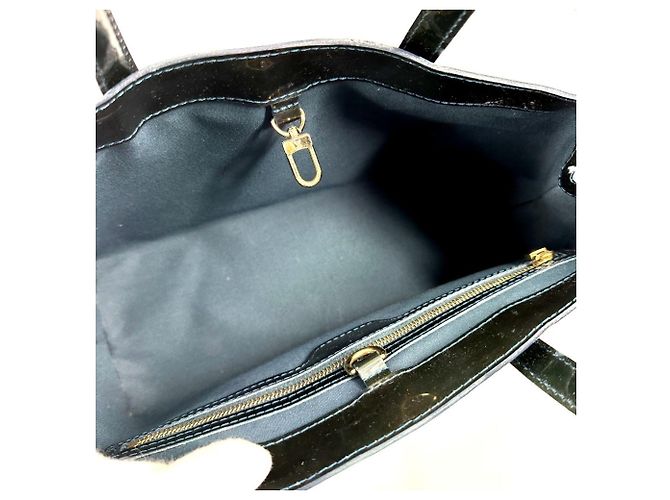 Borsa Tote Louis Vuitton Monogram Vernis Wilshire PM Blu Verde - vista 17