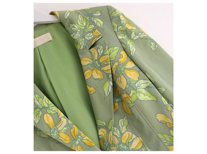 Giacca blazer floreale cinese Valentino Primavera 2006 Verde - vista 3
