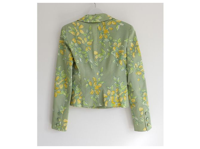 Giacca blazer floreale cinese Valentino Primavera 2006 Verde - vista 4