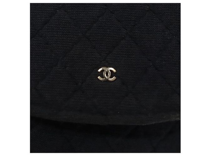 CHANEL Mini Matelassé Borsa a Catena cotone Blu Navy Oro CC Auth bs24235 D'oro - vista 10
