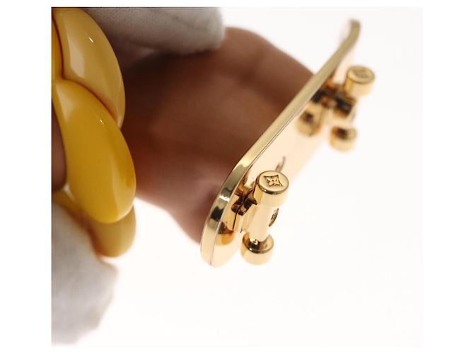 LOUIS VUITTON Petula Skate Charm Metall Gelb M00869 LV Auth 115991S - Ansicht 15