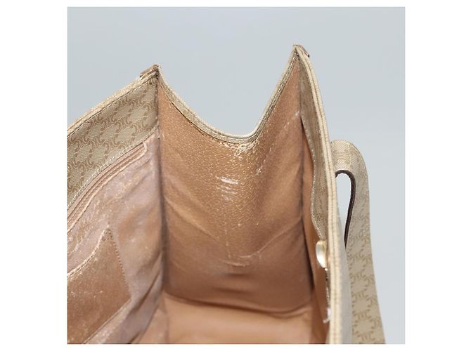 Céline CELINE Macadam Canvas Tote Bag Beige Gold Auth BD1818 Golden - Ansicht 11