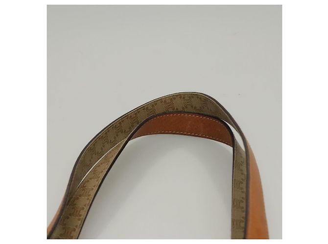 Céline CELINE Macadam Canvas Tote Bag Beige Gold Auth BD1818 Golden - Ansicht 14