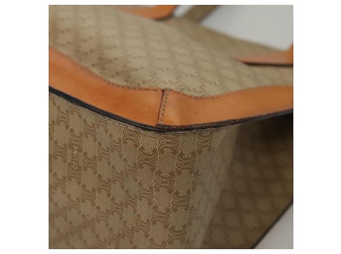 Céline CELINE Macadam Canvas Tote Bag Beige Gold Auth BD1818 Golden - Ansicht 15
