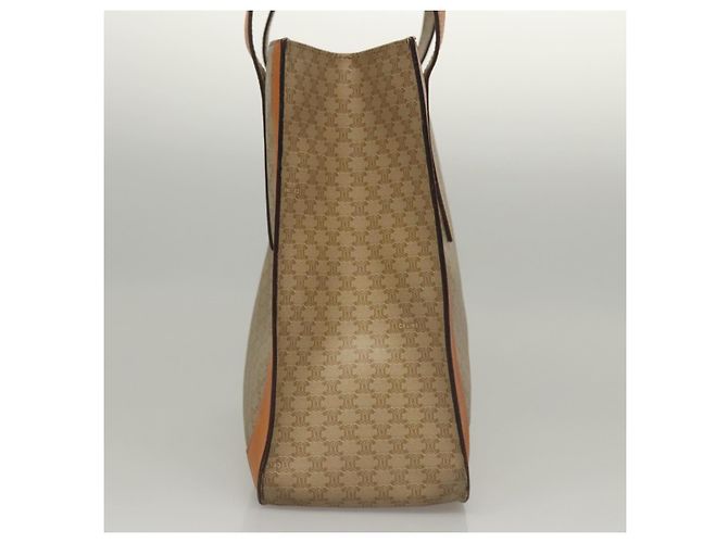 Céline CELINE Macadam Canvas Tote Bag Beige Gold Auth BD1818 Golden - Ansicht 4