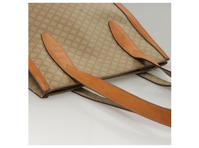 Céline CELINE Macadam Canvas Tote Bag Beige Gold Auth BD1818 Golden - Ansicht 6
