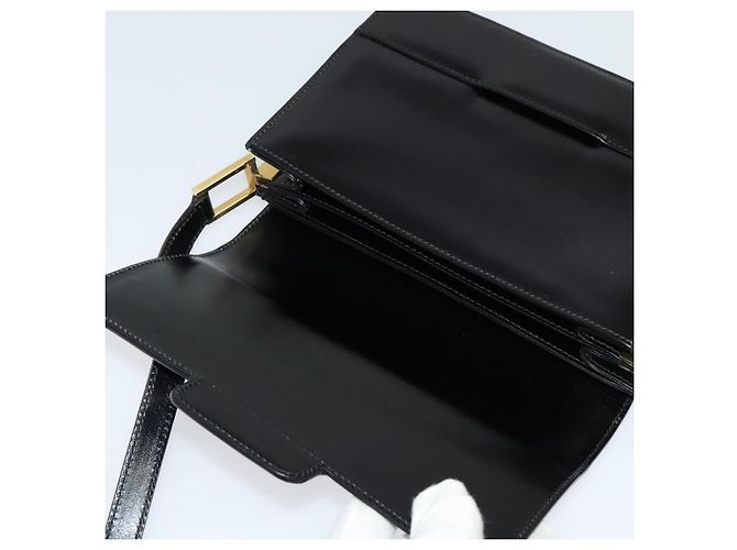 GUCCI Schultertasche aus Leder Schwarz Gold 004 1781 0625 Auth ep8534 Golden - Ansicht 18
