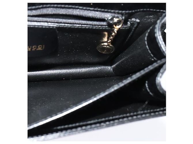 GUCCI Schultertasche aus Leder Schwarz Gold 004 1781 0625 Auth ep8534 Golden - Ansicht 20