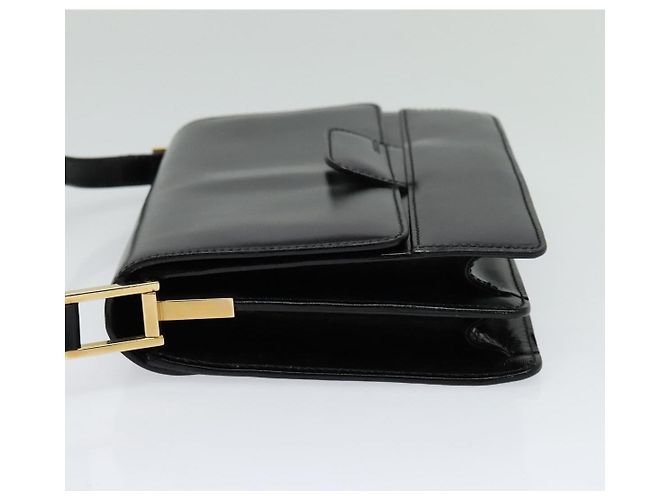 GUCCI Schultertasche aus Leder Schwarz Gold 004 1781 0625 Auth ep8534 Golden - Ansicht 3