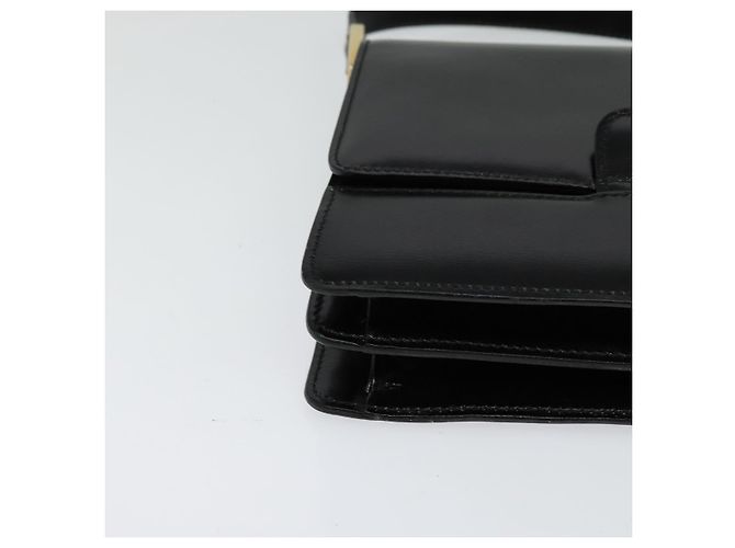 GUCCI Schultertasche aus Leder Schwarz Gold 004 1781 0625 Auth ep8534 Golden - Ansicht 8