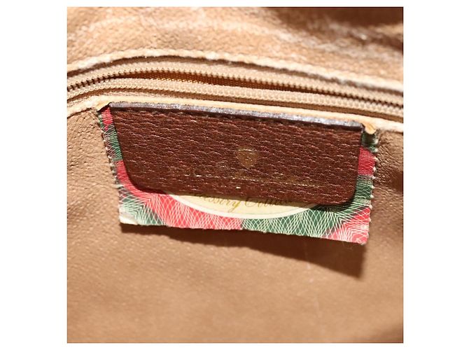 Borsa a Spalla GUCCI PVC Marrone Oro Auth ep8569 D'oro - vista 18