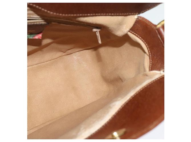 Borsa a Spalla GUCCI PVC Marrone Oro Auth ep8569 D'oro - vista 19
