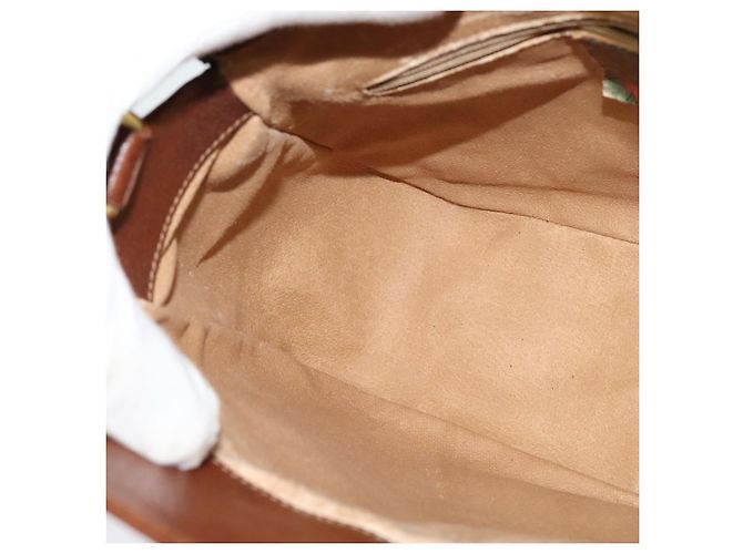 Borsa a Spalla GUCCI PVC Marrone Oro Auth ep8569 D'oro - vista 20