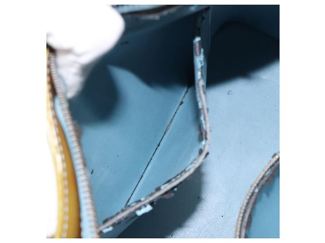 LOUIS VUITTON Monogram Vernis Borsa a Mano Houston Blu Baby M91005 LV Auth 117101 Blu chiaro - vista 11