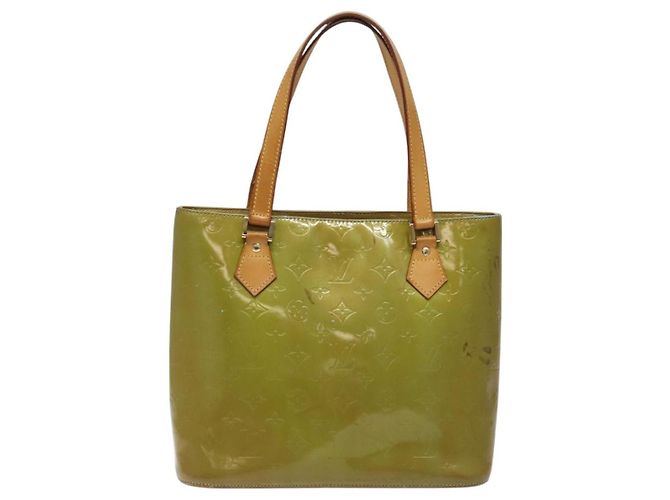 LOUIS VUITTON Monogram Vernis Borsa a Mano Houston Blu Baby M91005 LV Auth 117101 Blu chiaro - vista 13