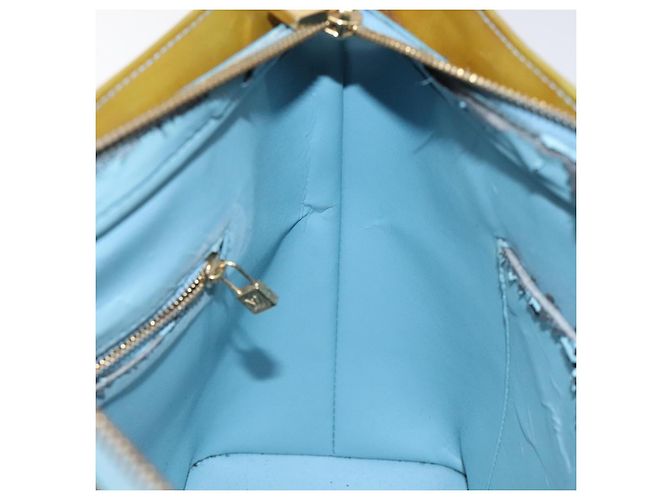 LOUIS VUITTON Monogram Vernis Borsa a Mano Houston Blu Baby M91005 LV Auth 117101 Blu chiaro - vista 21