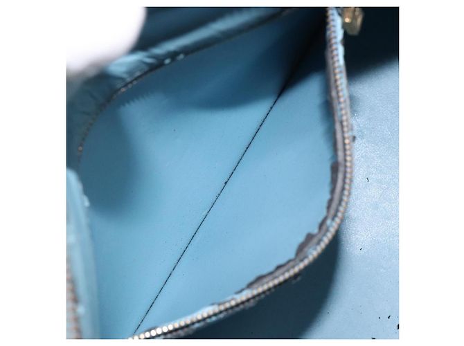 LOUIS VUITTON Monogram Vernis Borsa a Mano Houston Blu Baby M91005 LV Auth 117101 Blu chiaro - vista 23