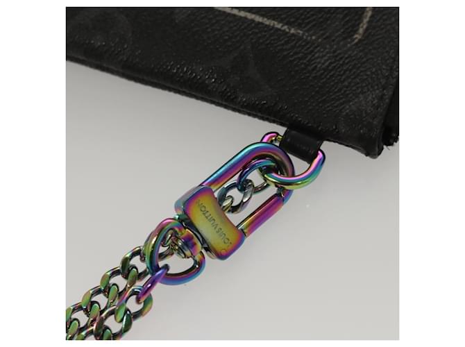 CUSTODIA PER IPHONE LOUIS VUITTON Monogram Eclipse Fragment M64449 LV Auth KD362 Monogramma - vista 10