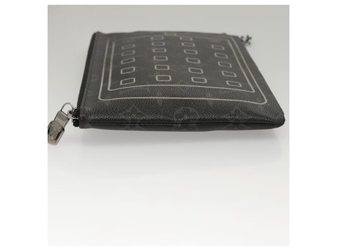 CUSTODIA PER IPHONE LOUIS VUITTON Monogram Eclipse Fragment M64449 LV Auth KD362 Monogramma - vista 3