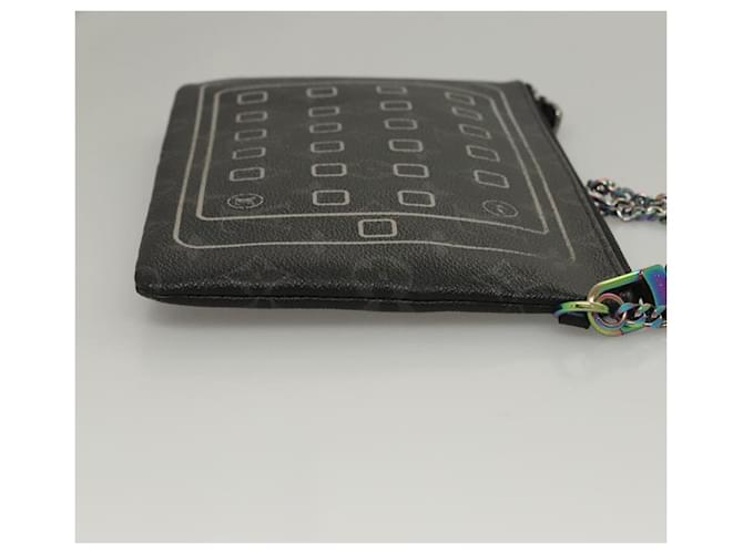 CUSTODIA PER IPHONE LOUIS VUITTON Monogram Eclipse Fragment M64449 LV Auth KD362 Monogramma - vista 4