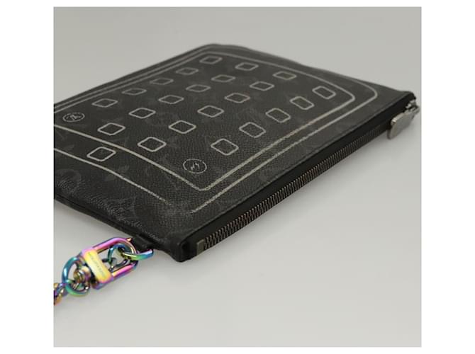 CUSTODIA PER IPHONE LOUIS VUITTON Monogram Eclipse Fragment M64449 LV Auth KD362 Monogramma - vista 5