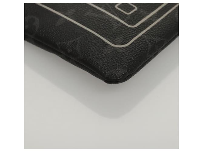 CUSTODIA PER IPHONE LOUIS VUITTON Monogram Eclipse Fragment M64449 LV Auth KD362 Monogramma - vista 7